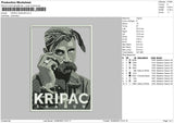 Kripac Shakur Embroidery File 4 sizes