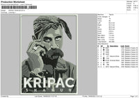 Kripac Shakur Embroidery File 4 sizes