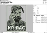 Kripac Shakur Embroidery File 4 sizes