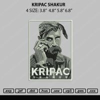 Kripac Shakur Embroidery File 4 sizes