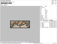Katsuki Eyes Rectangle Embroidery File 4 size