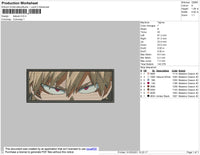 Katsuki Eyes Rectangle Embroidery File 4 size