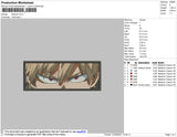 Katsuki Eyes Rectangle Embroidery File 4 size