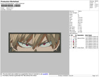 Katsuki Eyes Rectangle Embroidery File 4 size