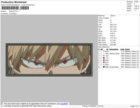 Katsuki Eyes Rectangle Embroidery File 4 size