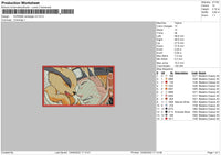 Kurama Rectangle V2 Embroidery File 5 sizes