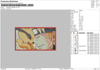 Kurama Rectangle V2 Embroidery File 5 sizes