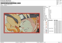 Kurama Rectangle V2 Embroidery File 5 sizes