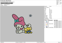 Kuromi Keropi Embroidery File 4 size