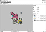 Kuromi Keropi Embroidery File 4 size