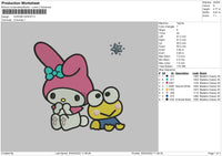 Kuromi Keropi Embroidery File 4 size