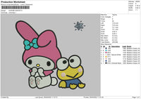 Kuromi Keropi Embroidery File 4 size