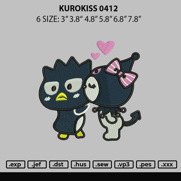Kurokiss 0412 Embroidery File 6 sizes