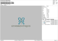 Butterflytext 01 Embroidery File 6 sizes