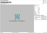 Butterflytext 01 Embroidery File 6 sizes