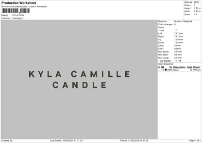 Kylatext Embroidery File 6 sizes
