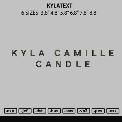 Kylatext Embroidery File 6 sizes