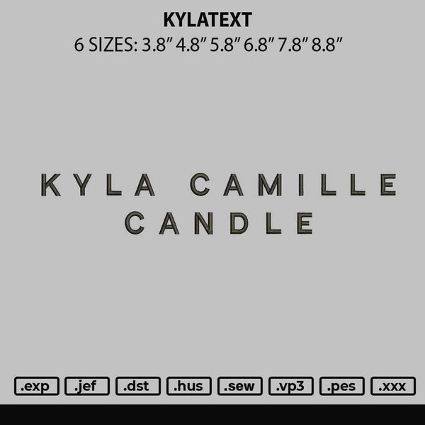 Kylatext Embroidery File 6 sizes