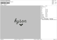 Kyson Embroidery File 6 sizes