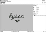 Kyson Embroidery File 6 sizes