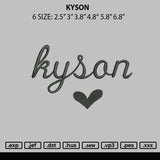 Kyson Embroidery File 6 sizes