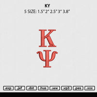 KY Embroidery File 4 size