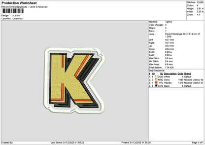 Karmelotext Separate Embroidery Files