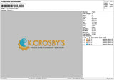 Crosbystext Embroidery File 6 sizes
