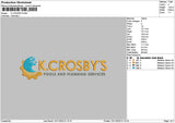 Crosbystext Embroidery File 6 sizes