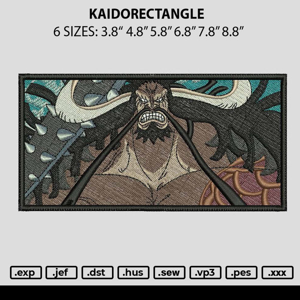 Kaidorectangle Embroidery File 6 sizes