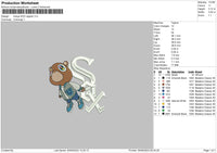 K Sox Regular mbroidery File 6 sizes