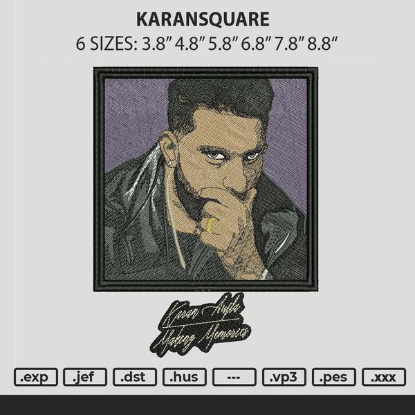 Karan Square Embroidery File 6 sizes