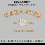 Karasunotext Embroidery File 6 sizes