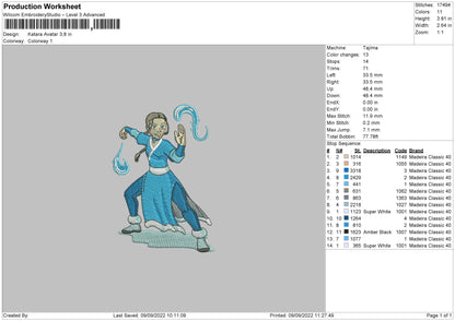 Katara Embroidery File 5 sizes