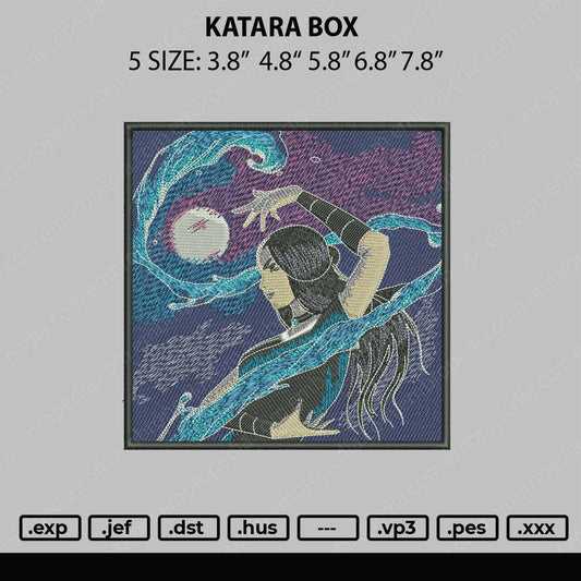 Katara Box Embroidery File 5 sizes
