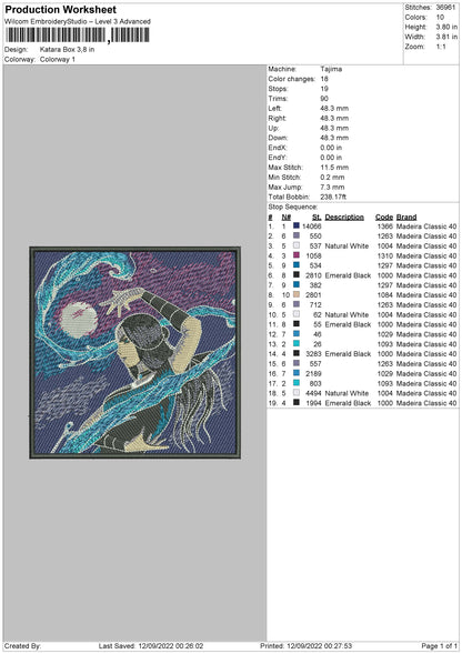 Katara Box Embroidery File 5 sizes