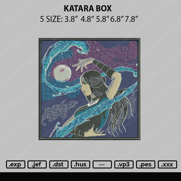 Katara Box Embroidery File 5 sizes