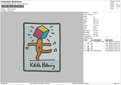 Keith Honing Embroidery File 5 sizes