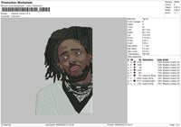 Kendrick Lamar Embroidery File 4 size