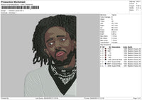Kendrick Lamar Embroidery File 4 size