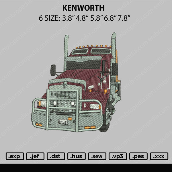 Keneworth Embroidery File 5 sizes