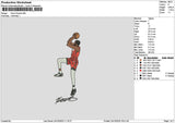 Player Kevin Embroidery File 6 sizes