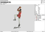 Player Kevin Embroidery File 6 sizes