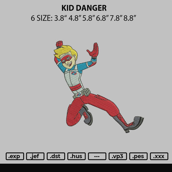 Kid Hero Embroidery File 6 sizes