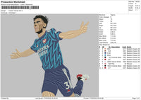 Kieran Tierney Embroidery File 4 size