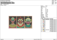 Clowns2511 Embroidery File 6 sizes