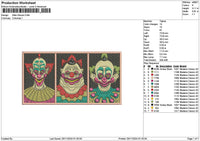Clowns2511 Embroidery File 6 sizes