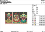 Clowns2511 Embroidery File 6 sizes