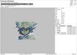 Killua Lightning Rectangle Embroidery File 4 size