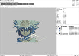 Killua Lightning Rectangle Embroidery File 4 size